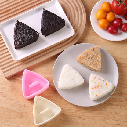 Onigiri Mold Triangle, 2 Pack Large Rice Ball Mold Shi Makers, Japanese Rice Cooker Kit for Lunch Bento