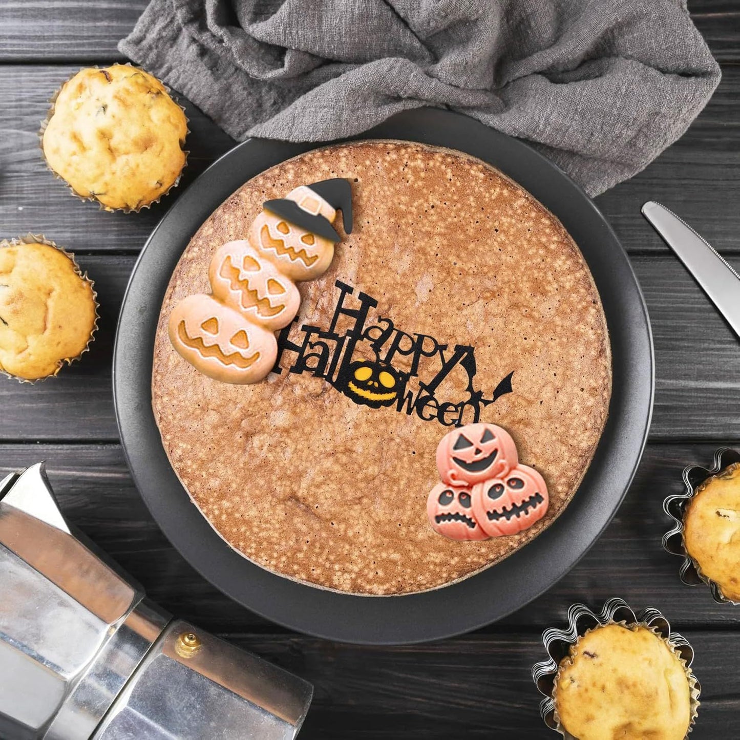Pumpkin Silicone Mold Halloween Chocolate Candy Molds, Pumpkin Shaped Baking Mold for Halloween Thanksgiving Fall Gummy Jelly Ice Cube Cookies Cake Cupcakes Decorations Soap Candle Making
