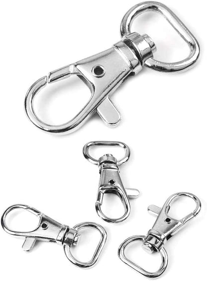CooBigo 30pcs Metal Swivel Clasps Lanyard Snap Hook Lobster Claw Clasp Jewelry Findings Swivel Trigger Snap Hooks (Webbing Size:1/2" (13.2mm))#FLQ059-A