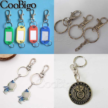 CooBigo 30pcs Metal Swivel Clasps Lanyard Snap Hook Lobster Claw Clasp Jewelry Findings Swivel Trigger Snap Hooks (Webbing Size:1/2" (13.2mm))#FLQ059-A