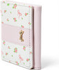 Pink Wallet for Women Floral Coquette Small Bow Wallet Cute Bifold Zipper Purse Aesthetic Credit Card Holder Purse Mini Kawaii Coin Purse with ID Window