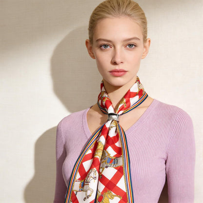 4 PCS Metal Scarf Clip Fashion Silk Scarves Clip Oblate Shawl Slide Buckle Minimalist Geometric Wrap Holder Clamp Grace Shawls Rings Brooches Clothing Accessory for Women Girls（Gold & Silver）