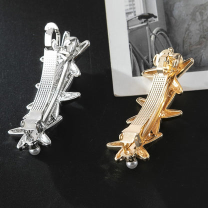 4 PCS Starfish Hair Barrettes for Women Girls Hair Clips Pearl Spring Hair Clip Accessories Women Fashion Ponytail Holders French Barrettes for Thick Hair Clips for Long Hair for Daily Use