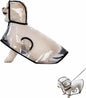 Transparent Dog Rain Poncho for Small Medium Dogs - Thick Waterproof Raincoat with Hidden Leash Hole & Adjustable Snaps, Windproof Hooded Cape for Bichon Poodle (Large)