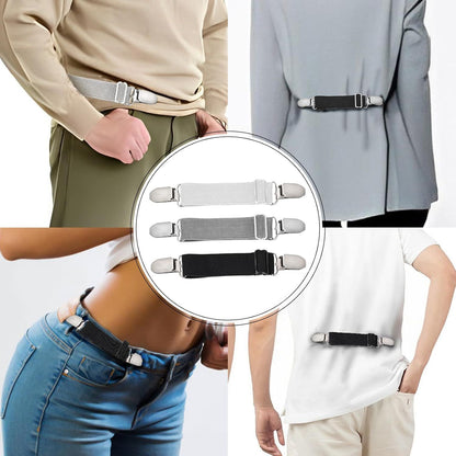 6 Pcs Adjustable Hip Elastic Belt, Elastic Band for Sewing Pant Waist Tightener Pant Belt Clip Women Men Back Cinch for Jeans Pants Dresses