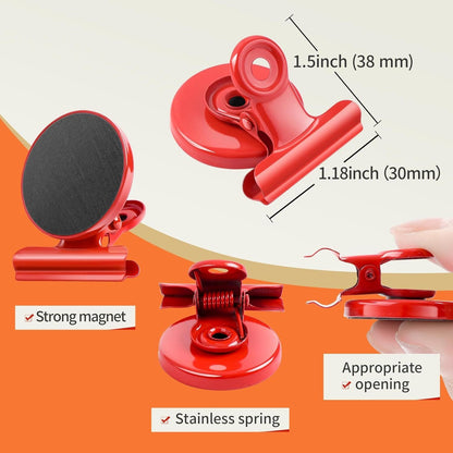 6 Pack Fridge Magnets Refrigerator Magnets, Magnetic Clips for Whiteboard, Magnet Clips for Kitchen Office Organizing & Decorating