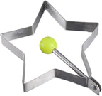 Star Egg Mold Shaper - Non Stick Pancake Deep Egg, Stainless Steel Frying Egg Rings, Mould Cookies Maker Baking Shaper Kitchen Gadget, Egg Patty Maker Rings For Sandwich Fritters Crumpets