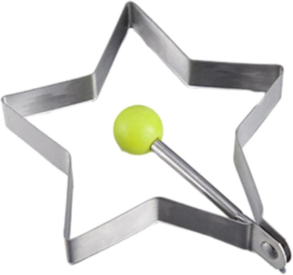 Star Egg Mold Shaper - Non Stick Pancake Deep Egg, Stainless Steel Frying Egg Rings, Mould Cookies Maker Baking Shaper Kitchen Gadget, Egg Patty Maker Rings For Sandwich Fritters Crumpets
