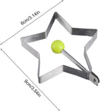Star Egg Mold Shaper - Non Stick Pancake Deep Egg, Stainless Steel Frying Egg Rings, Mould Cookies Maker Baking Shaper Kitchen Gadget, Egg Patty Maker Rings For Sandwich Fritters Crumpets