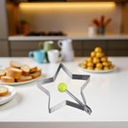 Star Egg Mold Shaper - Non Stick Pancake Deep Egg, Stainless Steel Frying Egg Rings, Mould Cookies Maker Baking Shaper Kitchen Gadget, Egg Patty Maker Rings For Sandwich Fritters Crumpets