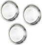 Thin Circular Trinket Tray, 3 Pcs Stainless Steel 7 Inch Diameter Flat Serving Trays for Kitchen, Party and Outdoors (3)