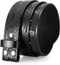 Western Belts for Men without Buckle Cowboy Cowgirl Leather Mens Belts for Jeans