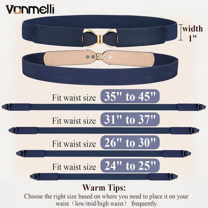 Womens Skinny Elastic Belt Stretchy Bow Belt for Women Dresses Thin Waist Ladies Belts