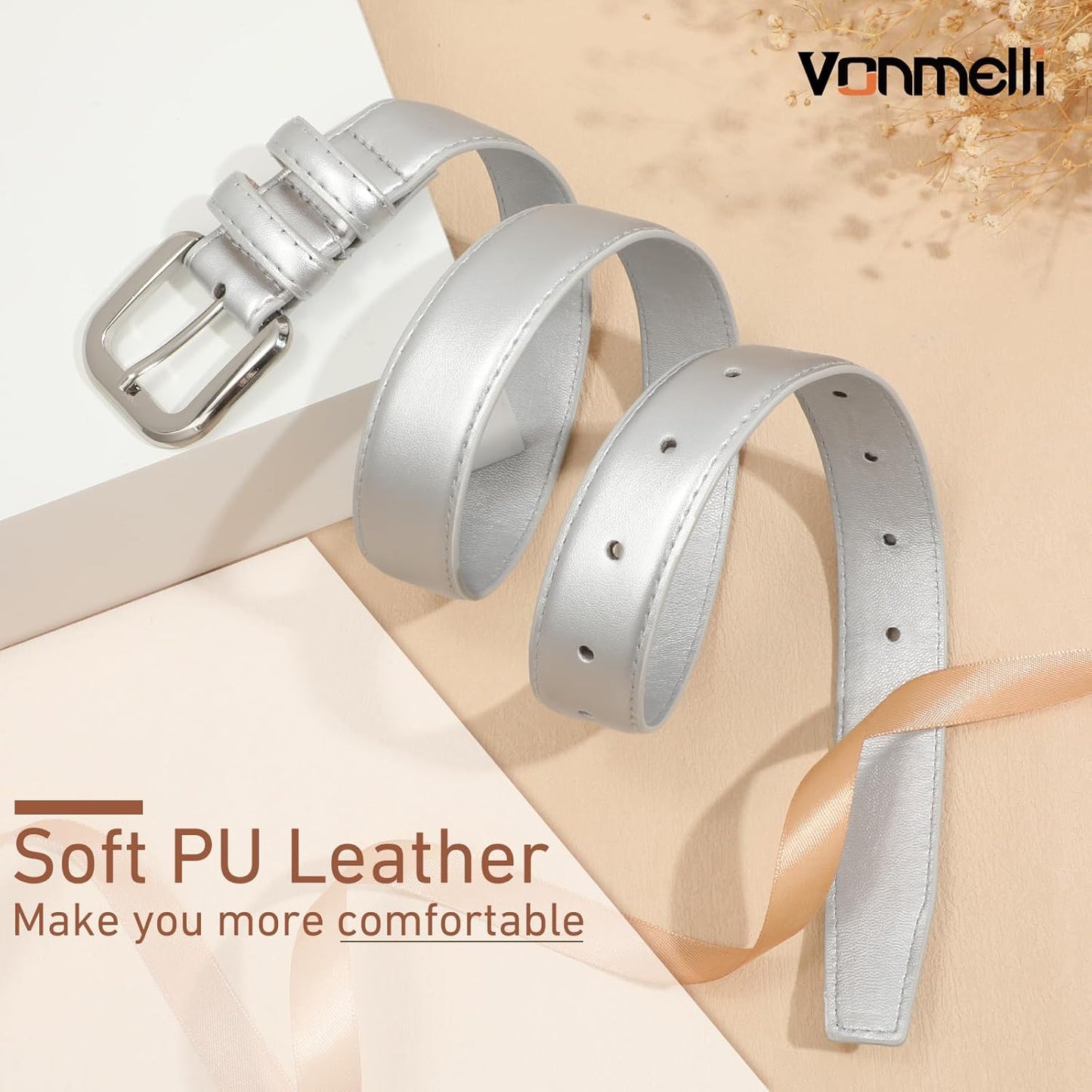 Leather Belts for Women Fashion Wasit Ladies Belt for Jeans Pants Dresses with Pin Buckle