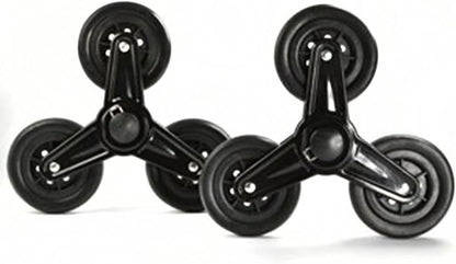 Pair of Replacement Stair Climbing Shopping Cart Wheels for Shopping Laundry Cart