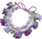 Cat Dog Bandana, Cute Handmade Knitted Yarn Flowers Pet Collar Neck Warmer for Small Medium Dog, Puppy Photo Accessories (Purple,M)