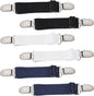 6 Pcs Adjustable Hip Elastic Belt, Elastic Band for Sewing Pant Waist Tightener Pant Elastic Belt Clip Women Men Back Cinch for Jeans Pants Dresses