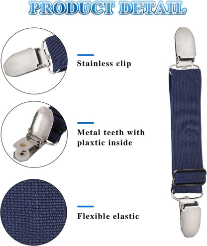 6 Pcs Adjustable Hip Elastic Belt, Elastic Band for Sewing Pant Waist Tightener Pant Elastic Belt Clip Women Men Back Cinch for Jeans Pants Dresses