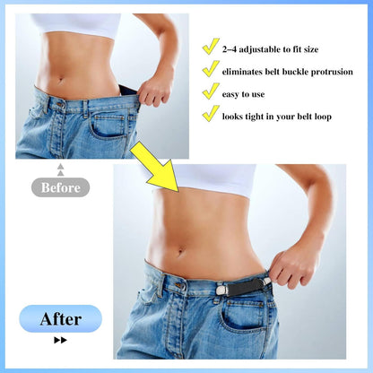 6 Pcs Adjustable Hip Elastic Belt, Elastic Band for Sewing Pant Waist Tightener Pant Elastic Belt Clip Women Men Back Cinch for Jeans Pants Dresses