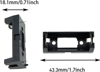 10pcs Black Battery Holder Case Box Clip for CR123 CR123A Lithium Battery