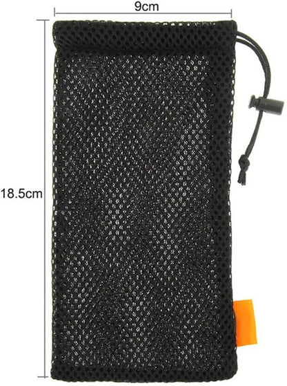 5-Pack Nylon Mesh Drawstring Storage Pouch Bag - 3.5 x 7.3 Inch