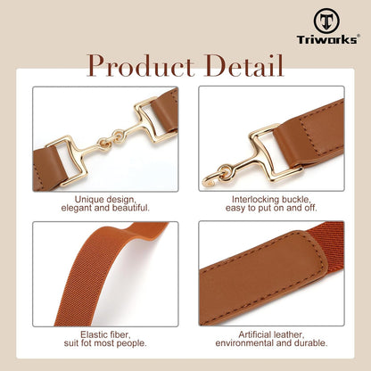 Belts for Women Adjtable Skinny Elastic Belt for Dresses