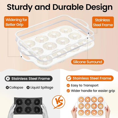 Silicone Mini Fluted Tube Pan with Metal Reinforced Frame, Non-Stick (2PCS), moldes de silicona para gelatina, Small Cake Baking Pan for para chocoflan, Donuts, Cornbread, Brownies, Jellies