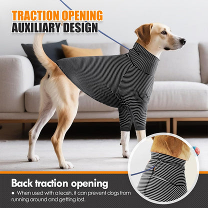 Recovery Suit for Dogs After Surgery Female Male Dog Onesie Neuter Spay Body Suit with Sleeve for Small Medium Large Dogs, Pet Pajama Clothes Anti Licking Surgical Wound Cone Alternative Black
