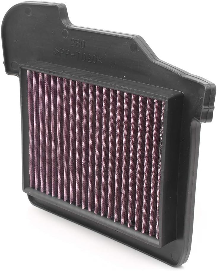Motorcycle Air Cleaner Filter Element Assembly Replacement Compatible Fits for Yamaha FJ09 2015-2017 FZ09 2014-2017 Black Red