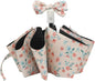 French Style Floral Foldable UV Protection Umbrella for Women, Automatic Open Close Sun & Rain Portable Mini Compact Travel Umbrellas