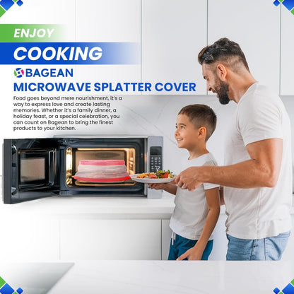 Microwave Splatter Cover 10.5” - Foldable Silicone Microwave Cover for Food Splatter Covers the Dish and Plate - Durable Silicone Microwave Food Cover Lid With Vents for Microwave Splatter Protection