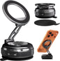 Car Phone Holder for Magsafe, 360° Adjustable Foldable Car Mount [108LBS Strongest Suction & 2800gf Magnetic] Portable for Car/Gym/Mirror Mount/Daily Stand for iPhone and All Smartphones, Black