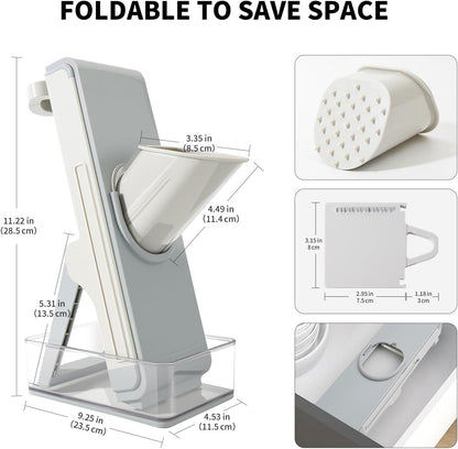 Safe Mandoline Slicer for Kitchen, 4-In-1 Chopper Vegetable Cutter, Mandolin Julienne Slicers for Fruits and Vegetables, Potato Cutter for Fries, Kitchen Gadgets and House Essentials