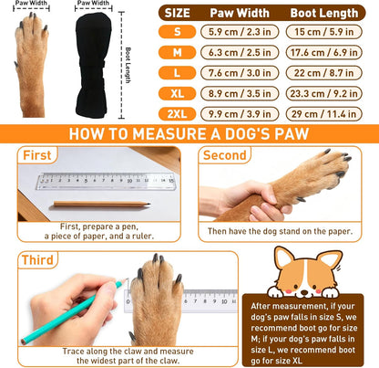 Dog Paw Wound Recovery Boot, Breathable Dog Bootie for Injured Paw, Anti-Slip Dog Shoe with Self-Adhesive Strap, Dog Paw Protector for Outdoor Walking & Keep Dogs from Licking Wounds (M)