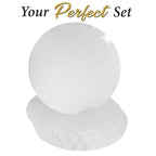 White Wraparound Cake Pastry Round Drum Board 1/4 Inch Thick, 12 Inch Diameter - Pack of 10