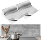 2 Pcs 24'' x 48'' Aluminized Heat Shield Thermal Barrier Adhesive Backed Blanket Wrap Fiberglass Insulation Reflective Material High Temp Protection for Exhaust Wood Fireplace Stove