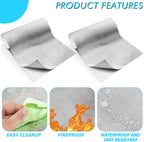 2 Pcs 24'' x 48'' Aluminized Heat Shield Thermal Barrier Adhesive Backed Blanket Wrap Fiberglass Insulation Reflective Material High Temp Protection for Exhaust Wood Fireplace Stove