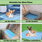 Pet Cooling Mat for Dogs, Pet Dog Self Cooling Pad, Ice Silk Self Cooling Mat Sleep Pad Foldable and Washable Summer Cool Mat Blanket for Cats, Kennels, Crates and Beds (Medium(23.6"*19.7"))
