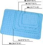 Pet Cooling Mat for Dogs, Pet Dog Self Cooling Pad, Ice Silk Self Cooling Mat Sleep Pad Foldable and Washable Summer Cool Mat Blanket for Cats, Kennels, Crates and Beds (Medium(23.6"*19.7"))
