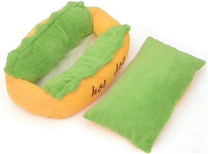 Hotdog Design Dog Bed - Soft, Removable & Washable Pet Mat for Small Dogs