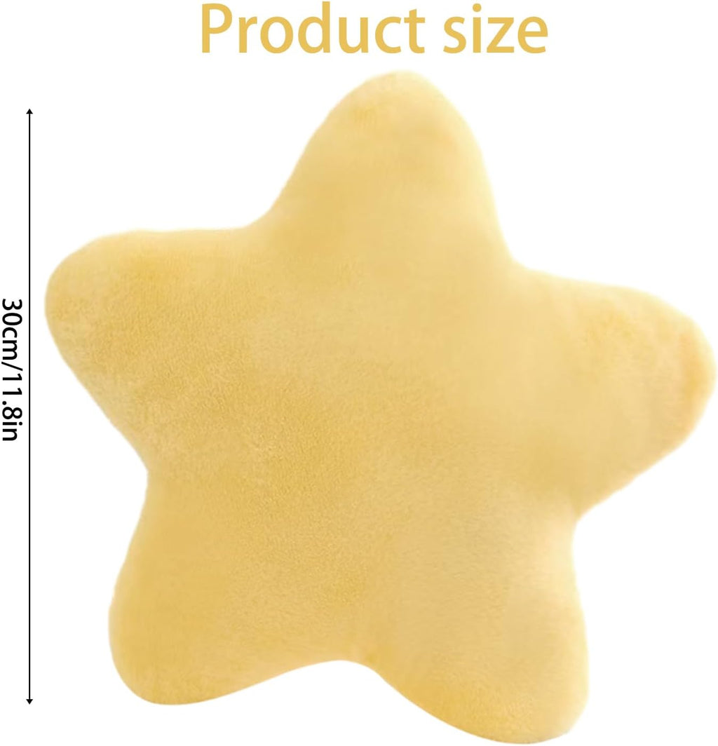 Cute Pillow Cushion Decorative Nursery Stuffed Throw Pillows Yellow Pink Sofa Pillow Cushion Star Plush Pillow Kids Boys Girls Adults Car Home Chair Floor Bed Gift Reading Nook TV