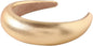 Leather Sponge Headband, Thickened Wide Edge Headband (Gold)