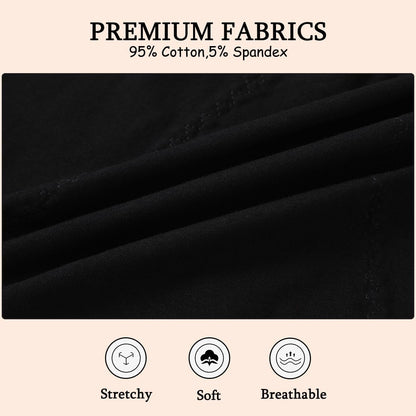Women High Waist Period Panties 4 Pack Underwear Menstrual Breathable Leakproof Pants Cotton Knickers