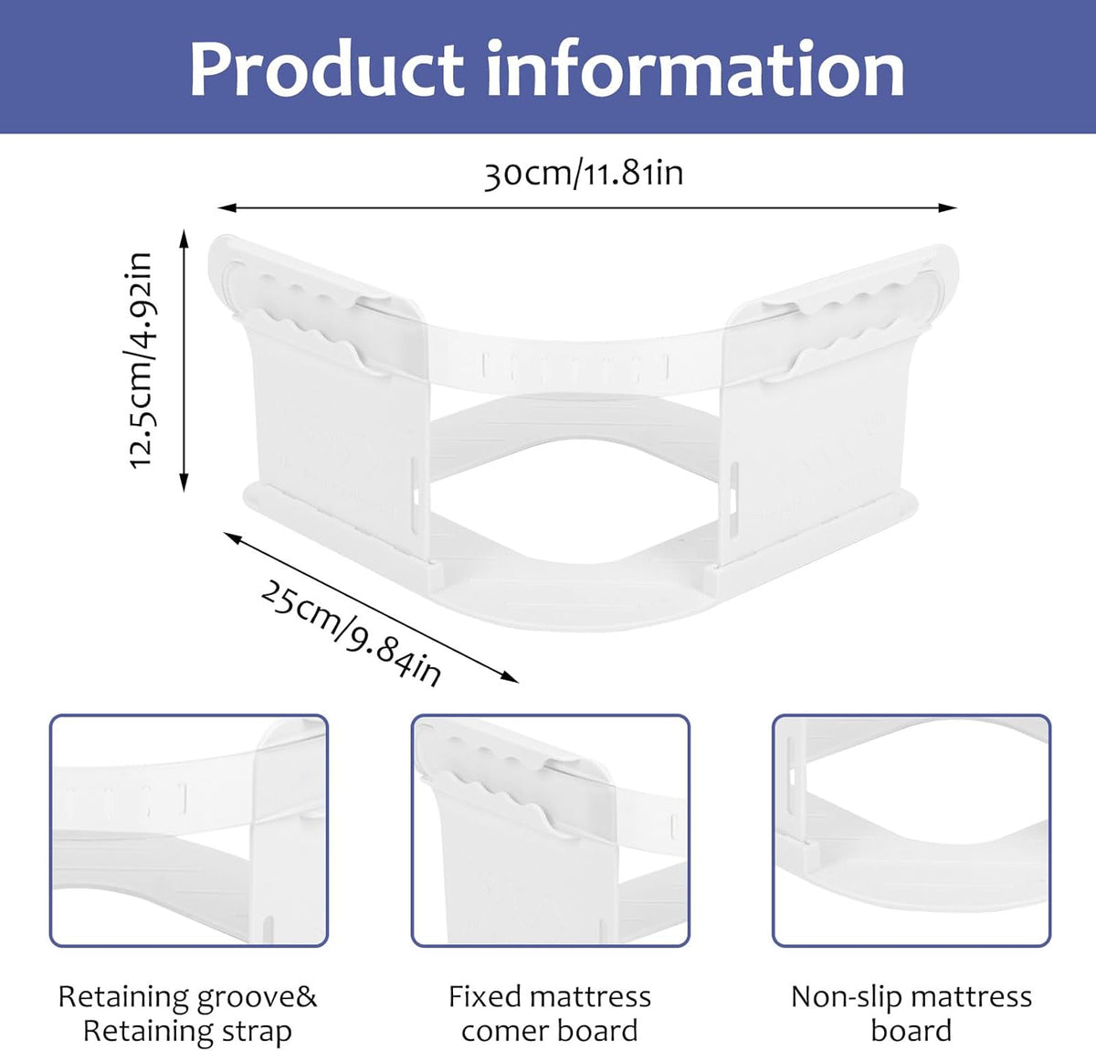 4 PCS Bed Sheet Holder with Lock Strips, Heavy Duty Bed Sheet Corner Fastener, Removable Bed Sheet Holder, Bed Sheet Holder Straps for Mattress Protectors, Blankets, Bedding