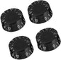 Electric Guitar Volume Knobs, 4-Pack, Acrylic Coarse Spline, Black, Compatible with Epiphone Les Paul SG
