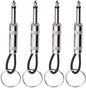 4-Piece Guitar Amplifier Keychain Set - 6.35mm Audio Plug Keyring - Music Gift for Recording Studio, Rehearsal Space, Guitar Lover Decoration