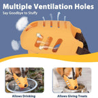 Silicone Dog Muzzle, Soft Muzzle for Small Medium Dogs, Breathable Silicone Cage Mouth Cover for Poodle Dachshund to Prevent Biting and Chewing Adjustable Head Strap (S,Orange)