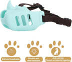 Silicone Dog Muzzle, Soft Muzzle for Small Medium Dogs, Breathable Silicone Cage Mouth Cover for Poodle Dachshund to Prevent Biting and Chewing Adjustable Head Strap (S,Orange)