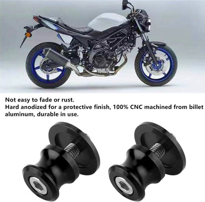 2 PCS Swing Arm Spool, 8/10mm Motorcycle CNC Rear Stand, Swing Arm Spool Sliders Stand Swing arm Bobbins Compatible for Ducati Triumph Honda Kawasaki BMW Suzuki (8MM)