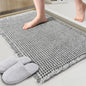 Grey Waffle Bath Mat,Super Absorbent Non Slip Bathroom Rug,Gray 18x30inch,Machine Washable Ultra Soft Floor Mats